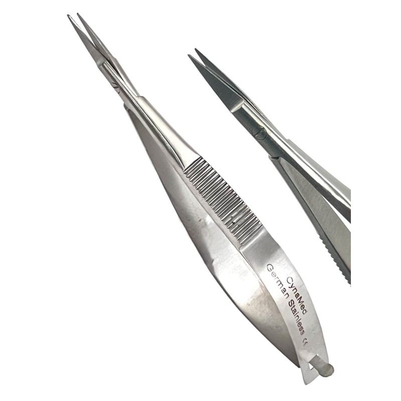 Set of 4 Castroviejo Scissors Straight Sharp Tips Sizes 3.5"