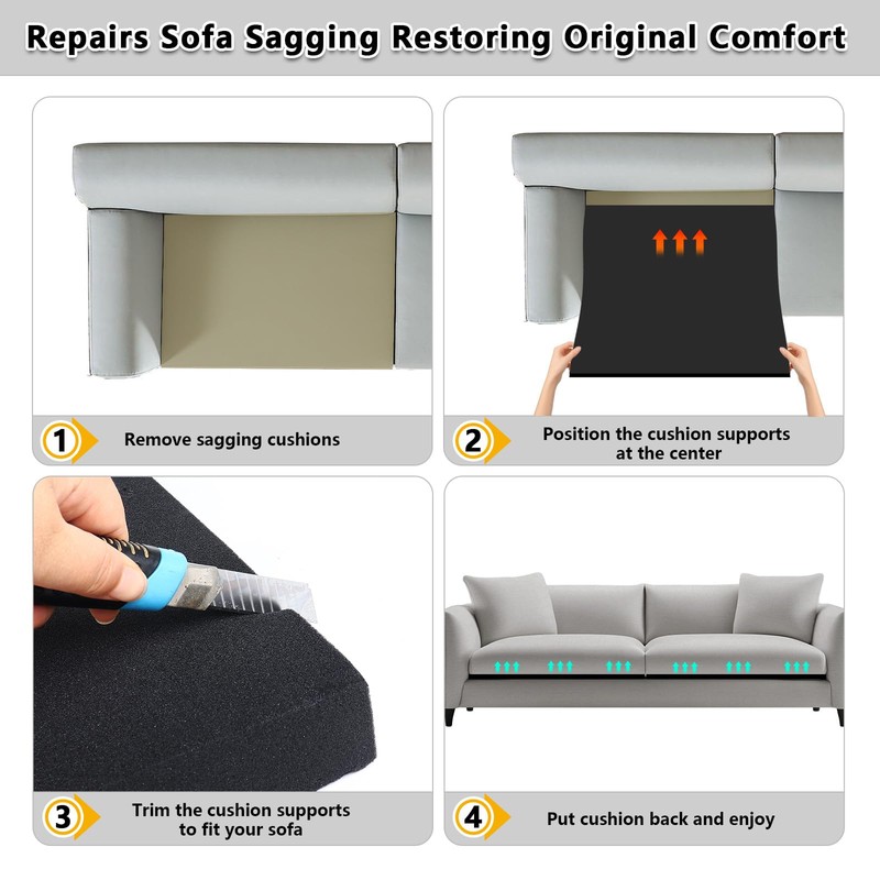 HZCGJMY 22''x22'' Couch Cushion Support for Sagging Cushions, Sofa Cushion