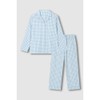 JAJU [JAJU/자주] 여 플란넬 파자마 세트_다크 블루 [JAJU] Women's Flannel