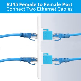 XGGYA Ethernet Wall Plate 2 Port with RJ45 Keystone Coupler Female to Female,Blue RJ45 Keystone Wall Plate,Perfect for Home and Office Networking Easy Installation Solution(4 Pack)