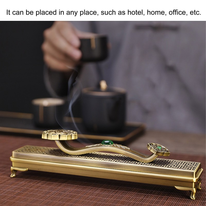 Metal Incense Holder Ruyi Antique Incense Stick Burner for Home