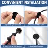 3/4" Starlink Cable Grommet, Waterproof Silicone, Black 2 Pack