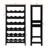 VASMIA Wine Rack Freestanding Floor, 6 Tier Bamboo Wine Storage