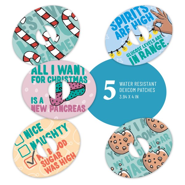 RockaDex Christmas Design Adhesive Patches 5 Mix Pack Compatible with