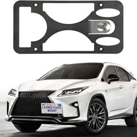 Heavy Duty Front License Plate Bracket Compatible with Volvo XC40/EX40/C40 2019-2025, Anti-Theft No Drill Front Tow Hook License Plate Holder Waterproof Replacement Frames Accessories
