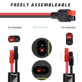 YACSEJAO Solar Charging Cable Splitter Cable 14AWG High Power Connector Connector for Portable RV Solar Generator Power Station
