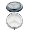 1 x Portable Round Metal Pill Box Mini Pill Organizer