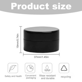 Empty Cream Jar, 6 Pieces 10 ml Cosmetic Jar, Black Empty Container, Cosmetic Jar, Refillable Cream Container with Lid for Cosmetics, Creams, Lotions, Nail Art, Beads