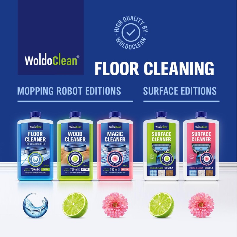 WoldoClean Robot Vacuum Floor Cleaner for 75-150 Uses - compatible