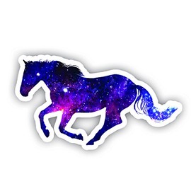 Horse Running Galaxy Sticker - Laptop Stickers - 2.5" Vinyl Decal - Laptop, Phone, Tablet Vinyl Decal Sticker