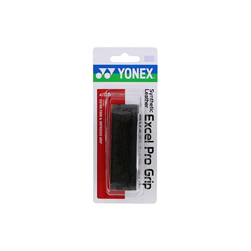 YONEX Synthetic Leather Excel Pro Grip, Black AC128 007