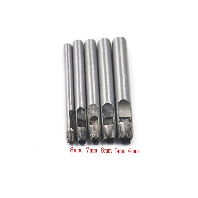 Bluemoona 5 pcs - 4mm 5mm 6mm 7mm 8mm Hollow