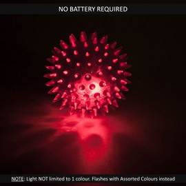 Petopedia 4 X 6cm SQUEAK LIGHT UP Balls for Dog BALLS Chew Toys for Dog SQUEAKY Toy Cats Flashing Balls for Dog Teething Toys Spiky Cat Indoor Interactive Dog Toys for Boredom (6 cm (4 Balls))