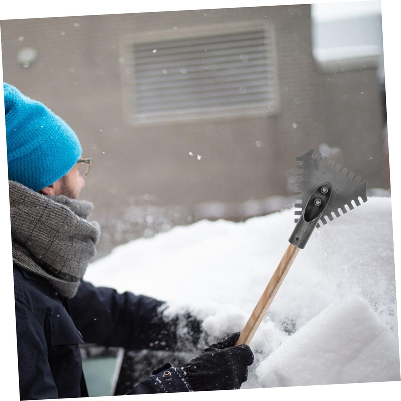 FUNOMOCYA Ice Shovel Snow Removal Tool Metal Ice Breaking Shovel