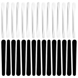 HAMILO Cosmetic Disposable Cream Plastic Spoons Hygienic Spatulas Set of 40