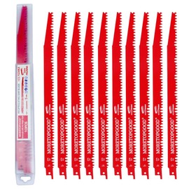 MORETOPGOOD Wood Pruning Reciprocating Saw Blades, Saw Blades for Trees Wood Cutting, 12 Inch Wood Saw Blades (10 Pack/5TPI)