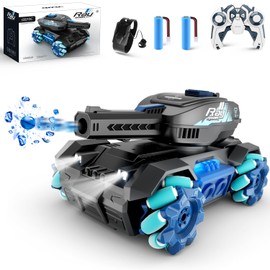 4DRC Y1 RC Tank That Shoots,Gesture Sensing Rc Stunt Car with Light & Music, Remote Control Tank Shooting Water Bullet Ball, Remote Control Car for Boys 6 8-12, Kids Toy gifts Birthday Christmas