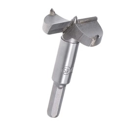 TOP-VIGOR 45mm Forstner Drill Bit, Tungsten Carbide Wood Auger Drill Bit Hole Saw Opener for Woodworking Hinge Hole Drilling Boring Bit Cutter Grey