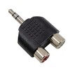 Convert 3.5mm Stereo Plug to RCA Jack Plug Adapter