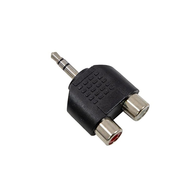 Convert 3.5mm Stereo Plug to RCA Jack Plug Adapter