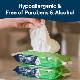 Gentle Plus Flushable Wet Wipes, 8 Flip-Top Packs