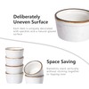 ONEMORE Ramekins 6 oz Oven Safe, Ceramic Souffle Dishes with
