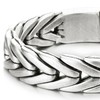 COOLSTEELANDBEYOND Men's Heavy Stainless Steel Braided Wheat Chain Bracelet, Woven