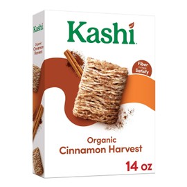 Cold Breakfast Cereal - Organic Cinnamon Harvest Breakfast Cereal byKashi- Family Breakfast - Organic Fiber Cereal - 14 Oz Box - Pack of 2