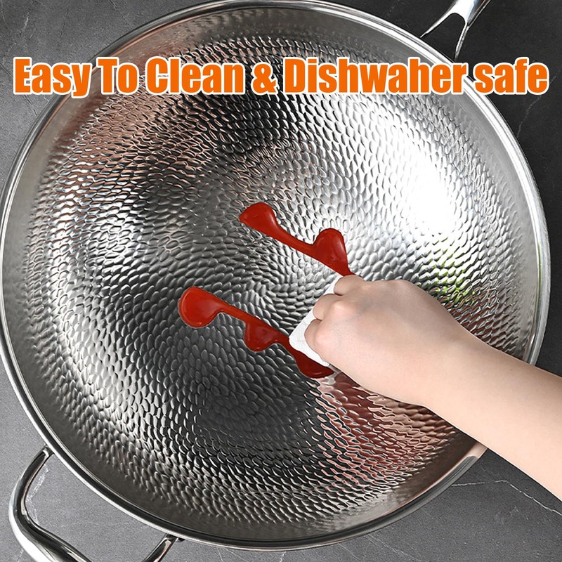 Titanium Hammered Wok, 2026 Upgrade Double-side Hammered Frying Pans Nonstick,