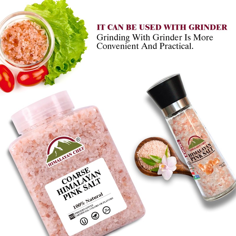 Himalayan Chef Pink Himalayan Salt Coarse Grain, 5 lbs Plastic