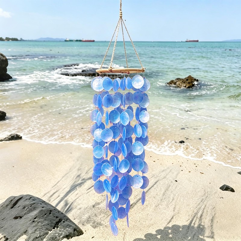 M METERXITY 20-Pack Round Capiz Sea Shells, 1 Inch(25mm) Natural