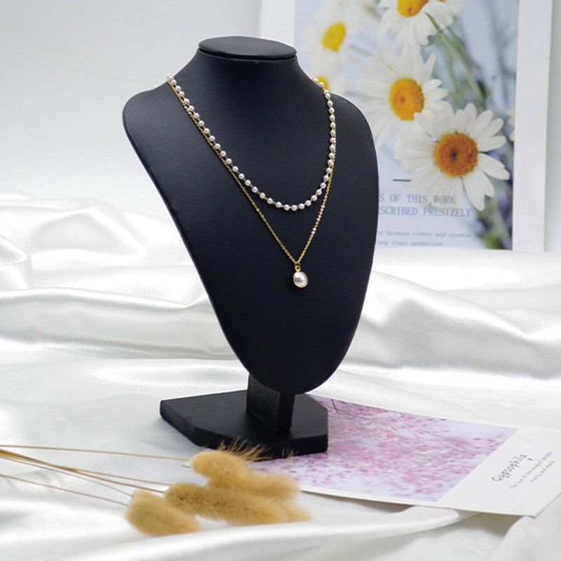 MINGZE Display Stand, 22 cm High Black Velvet Jewelry Organizer