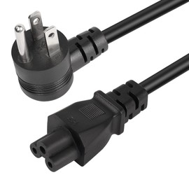 GELRHONR 4.9Ft 90 Degrees 3 Prong AC to IEC320 C5 Power Cord,18AWG 100V~250V Up Angle NEMA 5-15P to 3-Slot Mickey Mouse Universal Power Cable for Notebook Computers, TV, Monitors