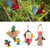 3pcs Parrot Shredding Chew Toy Bamboo Net Rattan Loofah Bird
