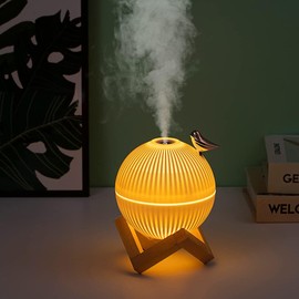 Cool Mist Mini Humidifier. Cute Portable Small Air Humidifier with USB for Bedroom Desk Plants & Baby Nursery. Moon Lamp USB Ultrasonic Humidifier Decor. Silent & Auto Shut-Off 330ml (Lark Humidifier)