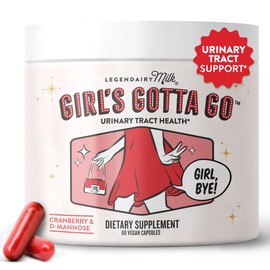 Legendairy Milk Girl’s Gotta Go™ - UTI Support Supplement - Urinary Tract Health for Women - UTI Relief for Women with Sugar-Free Cranberry and D-Mannose, 30 Servings