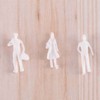 100Pcs HO Scale 1:100 White Model People Unpainted Train Figures