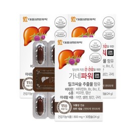 Daewoong Life Science Ganepower 30 Capsules, 3 Boxes (3-Month Supply) / Liver Health Milk Thistle Silymarin / 대웅생명과학 가네파워 30캡슐 3박스 3개월분  간건강 밀크씨슬 실리마린