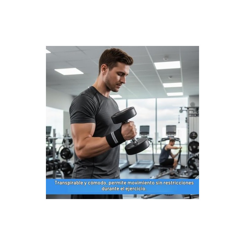 2 Par Muñequeras Gym, Muñequeras Deportivas para Hombres