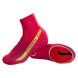 CYCEARTH Bicycle Shoe Cover for Men Bicycle Overshoes, red