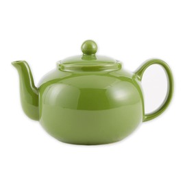 RSVP International Stoneware Teapot Collection, Microwave and Dishwasher Safe, 42 oz, Green