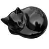 Mezrkuwr Black Obsidian Cat Crystals Figurine Sleeping Cat Decoration Healing