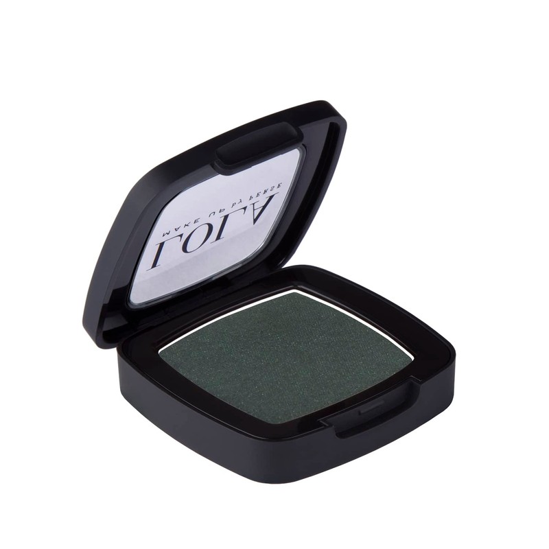 Lola Make-Up Mono Eyeshadow, Dark Green, Satin, Rich Intense Pigmentation,