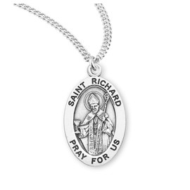 Extel St. Richard Sterling Silver Medal Necklace