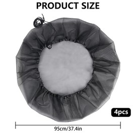 YYTECH Rain Butt Net High-Quality Rain Butt Cover with Drawstring Diameter 95 cm Adjustable Rain Butt Net Protective Net Weather Resistant Mosquito Protection Rain Butt Cover