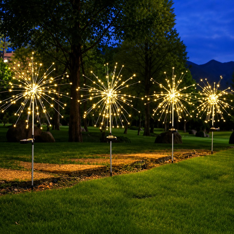 Solar Firework Garden Light for Outdoor Decor – Copper Wire
