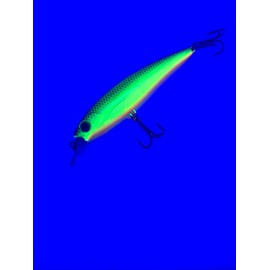 Major Fish Zander Wobbler Pike Perch Hardbait Flat Runner 10 cm Blue Green