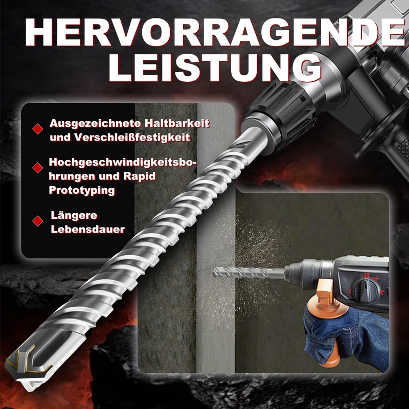 METOTY SDS Plus Drill Bit 30 mm x 260 mm,