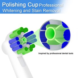 8 Pack 3D Whitening Replacement Brush Heads Compatible with Braun Oral B Electric Toothbrush Pro500/100/1500/3000/Genius7500/7000/9600/8000, Etc.