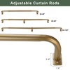 2 Pack Curtain Rods 84-120 Inches, Antique Gold Curtain Rods
